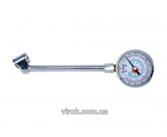 Фото 2 - Манометр до коліс вантажних авто YATO 140 мм 0-15 бар