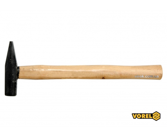 Фото 2 - Молоток слюсарний VOREL з дерев'яною ручкою 100 г