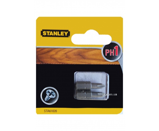 Фото 2 - Насадка викруткова STANLEY хрестова PH1 х 25 мм 2 шт