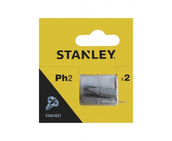 Фото 2 - Насадка викруткова STANLEY хрестова PH2 х 25 мм 2 шт