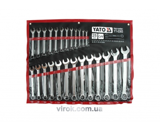 Фото 2 - Набір ключів комбінованих YATO М6-32 мм 25 шт