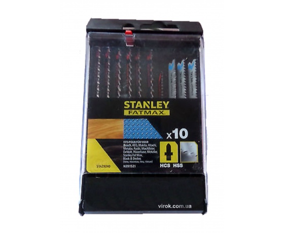 Фото 2 - Набір полотен для електролобзика STANLEY 10 шт