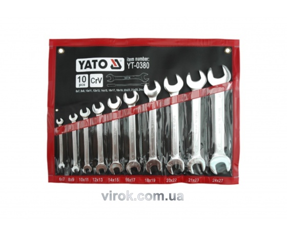 Фото 2 - Набір ключів ріжкових YATO М6-27 мм 10 шт