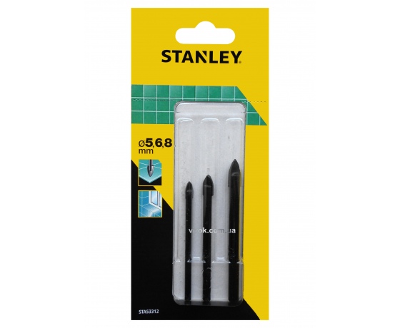 Фото 2 - Набір свердл по керамічній плитці STANLEY 5-8 мм 3 шт