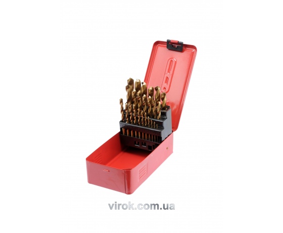 Фото 2 - Набір свердл по металу STHOR HSS-TiN 1-13 мм 25 шт