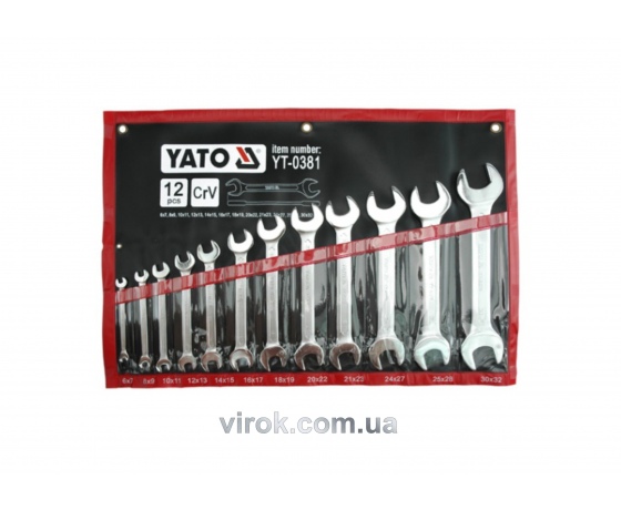 Фото 2 - Набір ключів ріжкових YATO М6-32 мм 12 шт