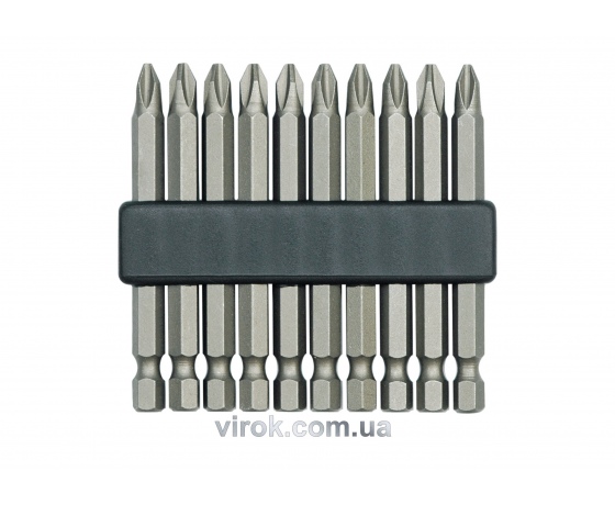 Фото 2 - Насадка викруткова VOREL хрестова PН2 х 75 мм 10 шт