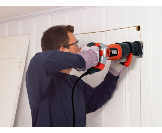 Фото 4 - Пила шабельна мережева Black+Decker 1050 Вт + кейс і аксесуари