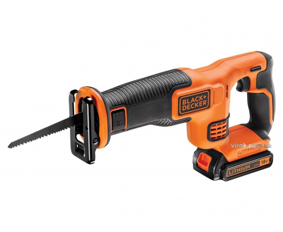 Фото 2 - Пила шабельна акумуляторна Black+Decker Li-Ion 18 В 1.5 Агод