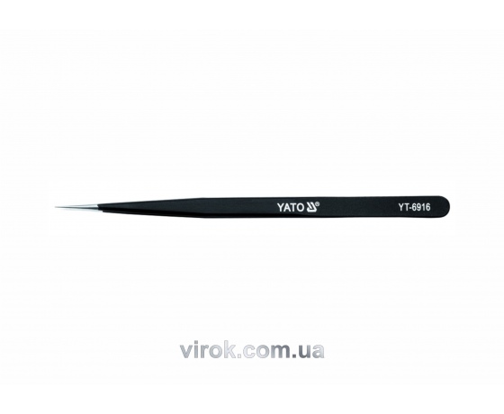 Фото 2 - Пінцет прямий антистатичний YATO 140 мм