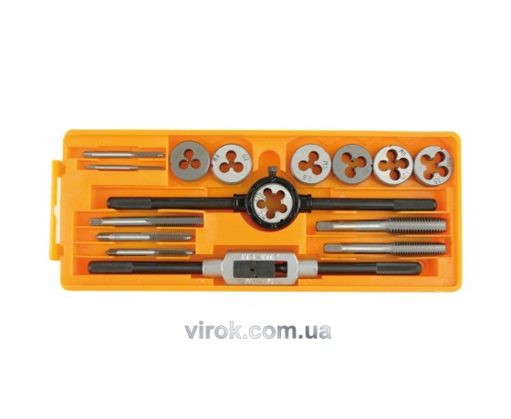 Фото 2 - Набір плашок і мітчиків VOREL 16 шт