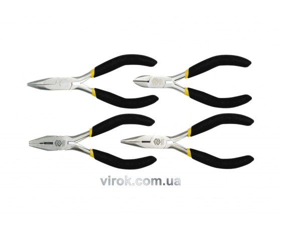 Фото 2 - Набір VOREL: плоскогубці, щипці, кусачки l=125 мм 4 предмети