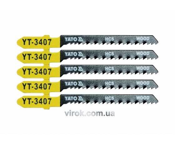 Фото 2 - Полотно для електролобзика (дерево) YATO HCS 13TPI 75 мм 5 шт