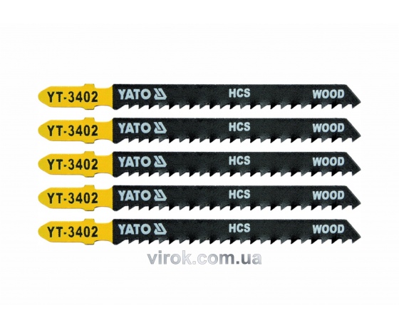 Фото 2 - Полотно для електролобзика (дерево) YATO HCS 8TPI 100 мм 5 шт