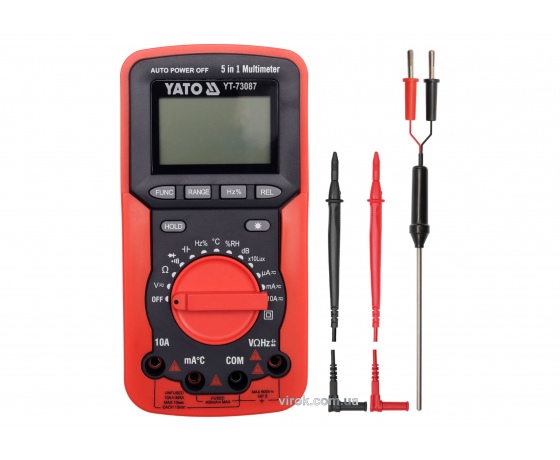 Фото 2 - Мультиметр цифровий YATO + чохол id-72689
