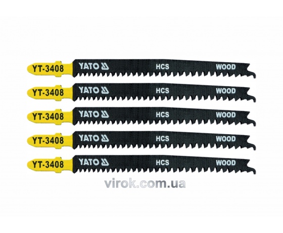 Фото 2 - Полотно для електролобзика (дерево) YATO HCS 13TPI 115 мм 5 шт