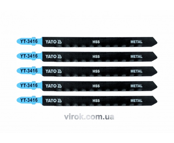Фото 2 - Полотно для електролобзика (метал) YATO HSS 21TPI 130 мм 5 шт
