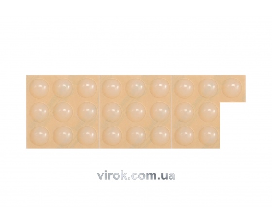 Фото 2 - Прокладка силіконова самоклеюча під меблі VOREL,  8мм, набір 25шт [32/576]