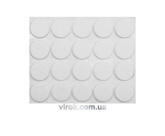 Фото 2 - Протектор самоклеючий антиковзкий VOREL, 20мм набір 20шт. (білі) [60/720]