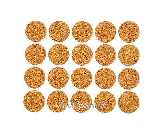 Фото 2 - Протектор самоклеючий корковий VOREL 20мм, набір 20шт [60/720]