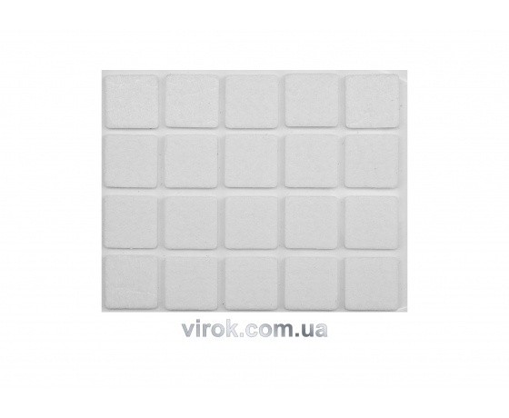 Фото 2 - Протектор самоклеючий повстяний VOREL, 20х20мм, набір 20шт. [60/720]
