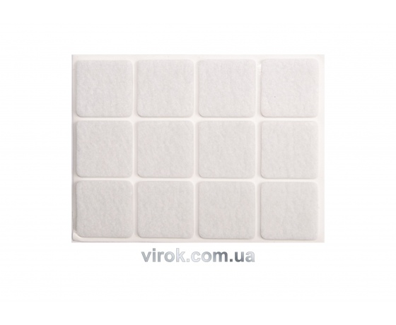 Фото 2 - Протектор самоклеючий повстяний VOREL, 28х28мм, набір 12шт. [60/720]