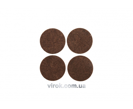 Фото 2 - Протектор самоклеючий повстяний VOREL, 40мм, набір 4шт. (коричневі) [60/720]