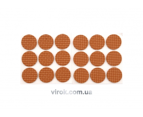 Фото 2 - Протектор самоклеючий VOREL 25мм, набір 18шт коричневі [24/432]