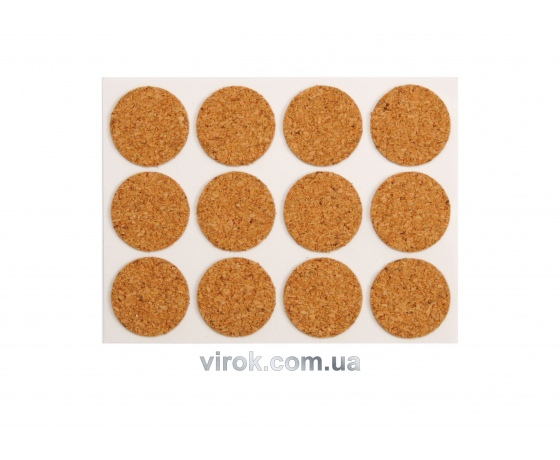 Фото 2 - Протектор самоклеючий корковий VOREL, 28мм, набір 12шт [60/720]