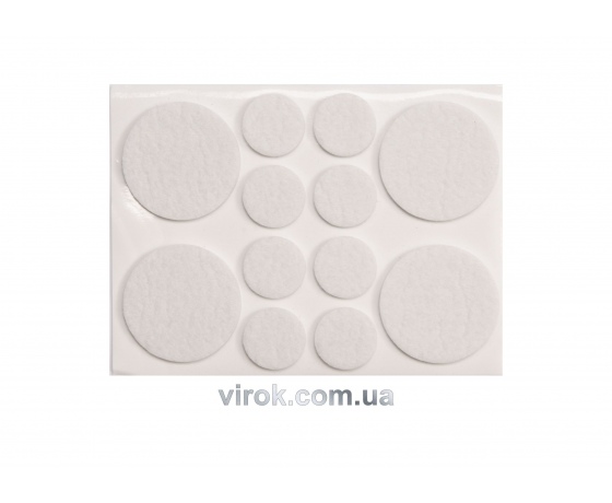 Фото 2 - Протектор самоклеючий повстяний VOREL, Ø=20,38мм, набір 12шт. [60/720]