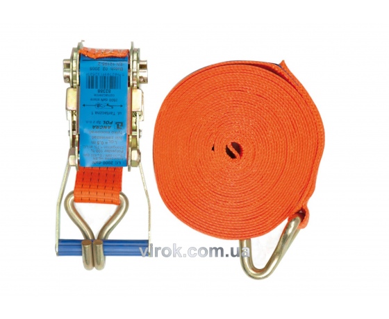 Фото 2 - Ремінь для кріплення багажу з тріщаткою VOREL 2000/5000 daN 8 м х 50 мм