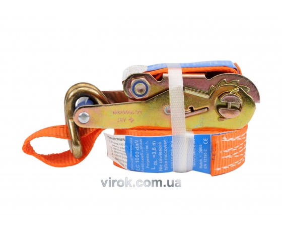 Фото 2 - Ремінь для кріплення багажу з тріщаткою VOREL 1000/2000 daN 2 м х 35 мм