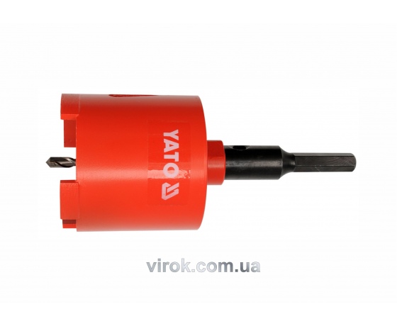 Фото 2 - Свердло коронка алмазне YATO 82 мм з шестигранним хвостовиком