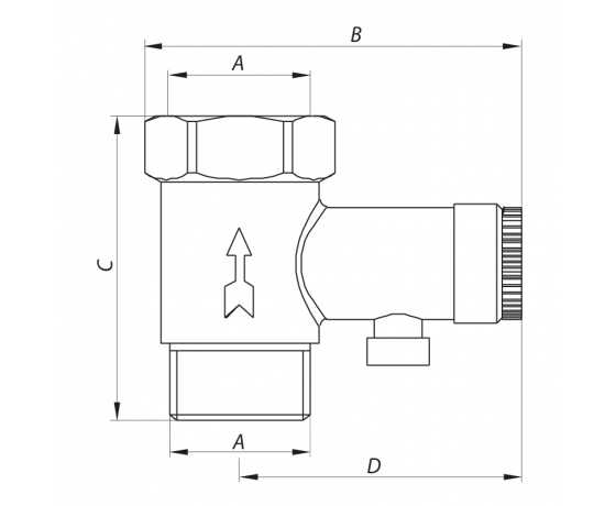 Фото 3 - Предохранительный клапан для бойлера 1/2” KOER KR.1039 (KR2674)
