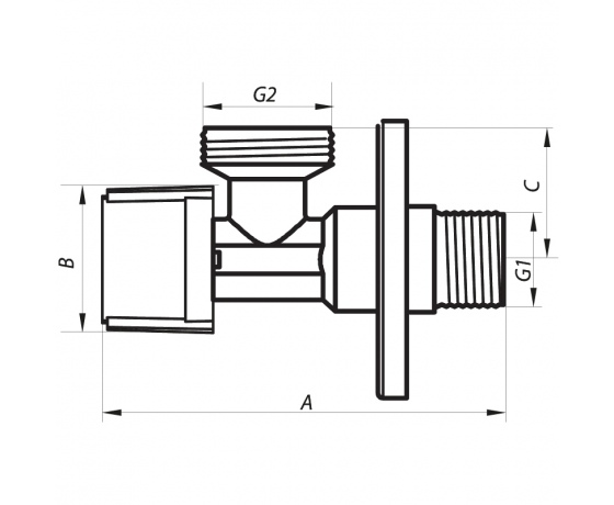 Фото 3 - Кран для подключения сантехприборов 1/2