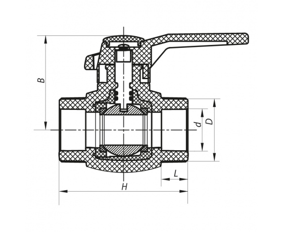Фото 3 - Кран шаровый PPR КШ (ручка) для горячей воды 32 (KOER K0177.PRO) (KP0229)
