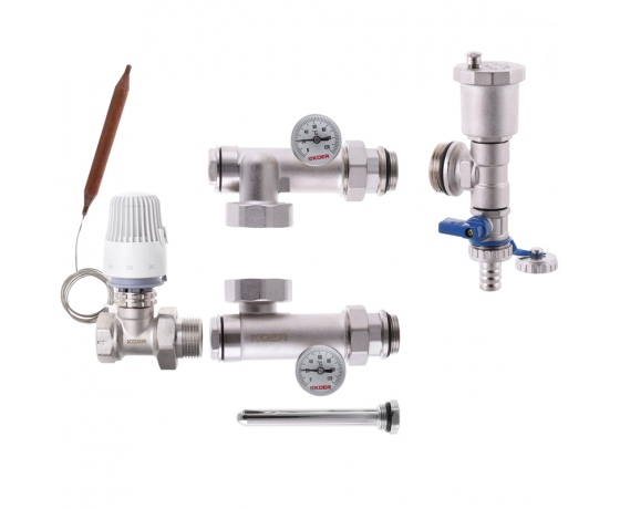 Фото 2 - Смесительный узел для коллект. с левым. подкл. KOER KR.1022L1 - 1” (без насоса) (прямой) (KR2912)