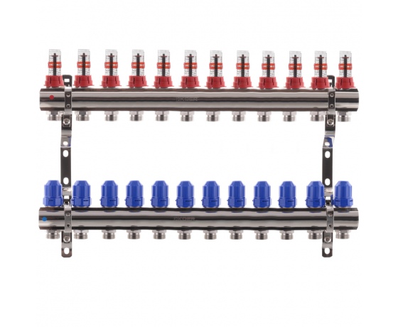 Фото 2 - Коллекторный блок с расходомерами KOER KR.1110-12 1”x12 WAYS (KR2649)