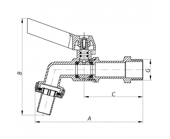 Фото 3 - Кран пивной 3/4