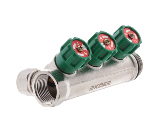 Фото 3 - Коллектор вентильный с фитингом KOER KR.1123-3 3/4”x3 WAYS (KR2830)