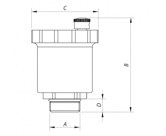 Фото 4 - Воздухоотводчик автоматический прямой 1/2” KOER KR.1255 (KR2668)