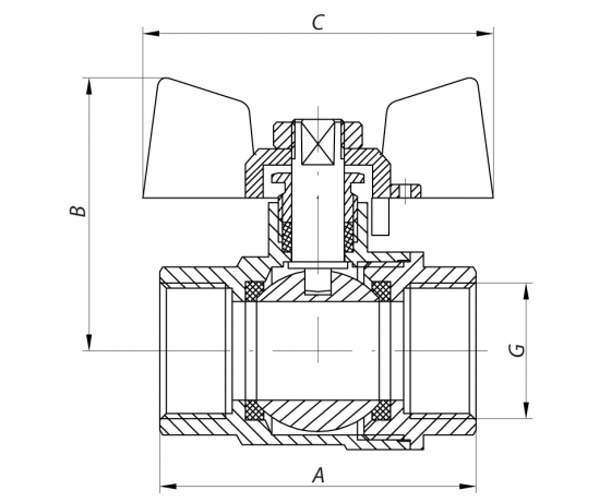 Фото 4 - Кран шаровый KOER 3/4