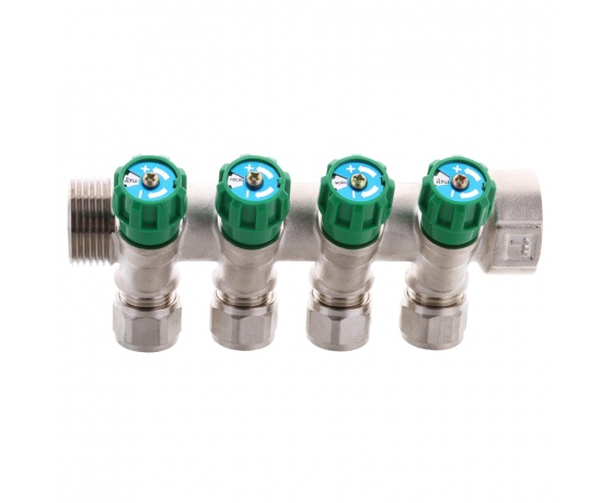 Фото 4 - Коллектор вентильный с фитингом KOER KR.1124-4 1”x4 WAYS (KR2834)