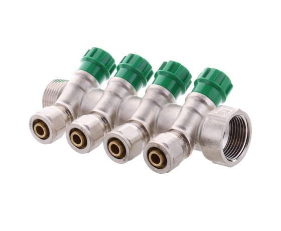 Фото 2 - Коллектор вентильный с фитингом KOER KR.1124-4 1”x4 WAYS (KR2834)