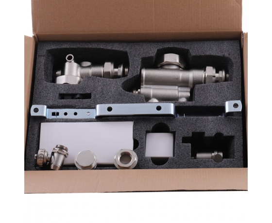 Фото 3 - Смесительный узел для коллекторов с нижним подключением KOER KR.1022 1” (без насоса) (KR2841)