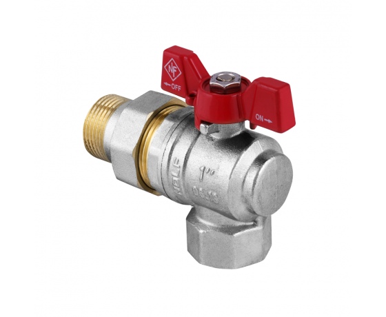 Фото 2 - Кран шаровый с американкой угловой 1