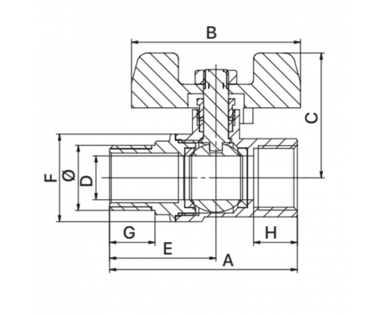 Фото 3 - Кран шаровый 3/4