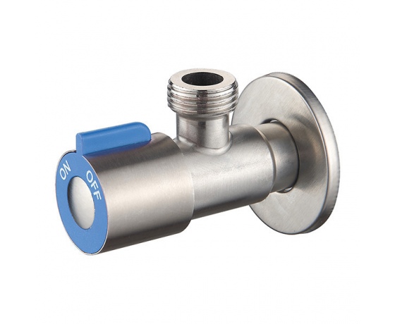 Фото 2 - Кран для подкл. сантехприборов ZERIX LR70507C (нерж. сталь) синий (LL1497)