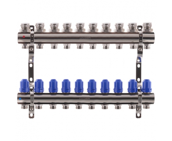 Фото 2 - Коллекторный блок с термостатическими клапанами KOER KR.1100-10 1”x10 WAYS (KR2636)