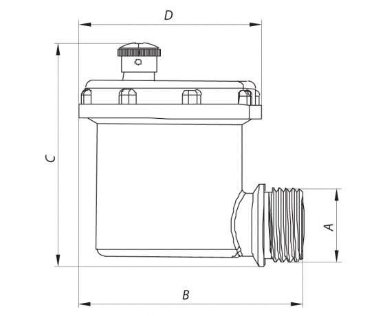 Фото 3 - Воздухоотводчик автоматический угловой 1/2